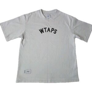 WTAPS Spellout T Shirt Mens Size L X03 White Streetwear Short Sleeve Japanese